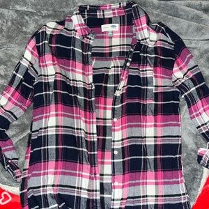 pink & black flannel